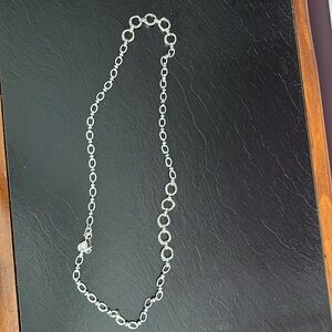 Jessica Simpson 18” silver tone chain necklace.